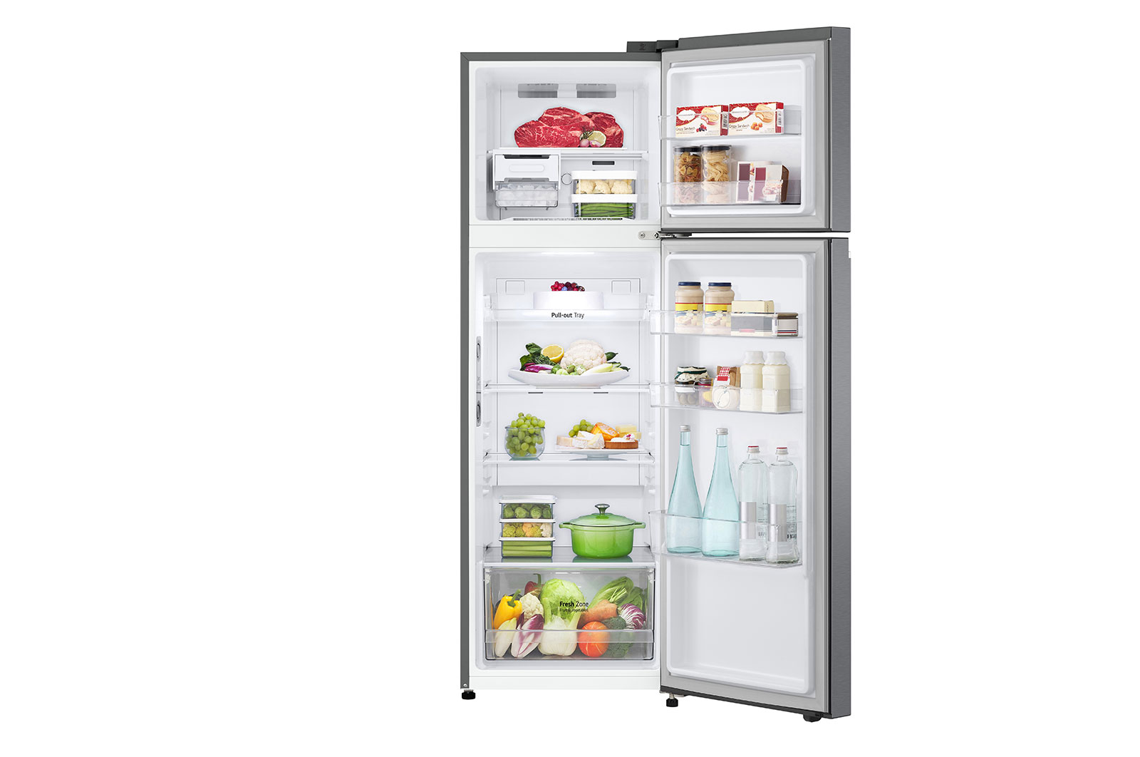 LG 267L Top Freezer with Inverter Compressor in Dark Graphite Steel, GT-B2652DS