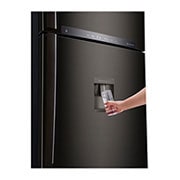 LG 478 L Top Freezer with Inverter Compressor in Black Steel, GT-F4781BL