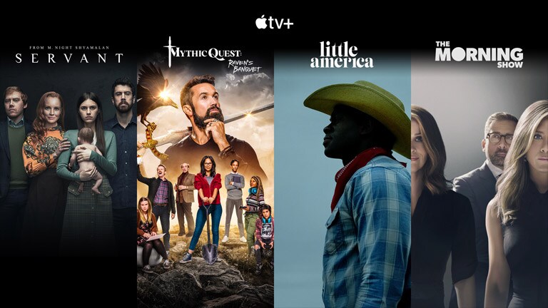 Thumbnails of Apple TV  top 4 titles