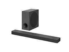 Diagonal view of LG Sound Bar S80QY Sound Bar set.