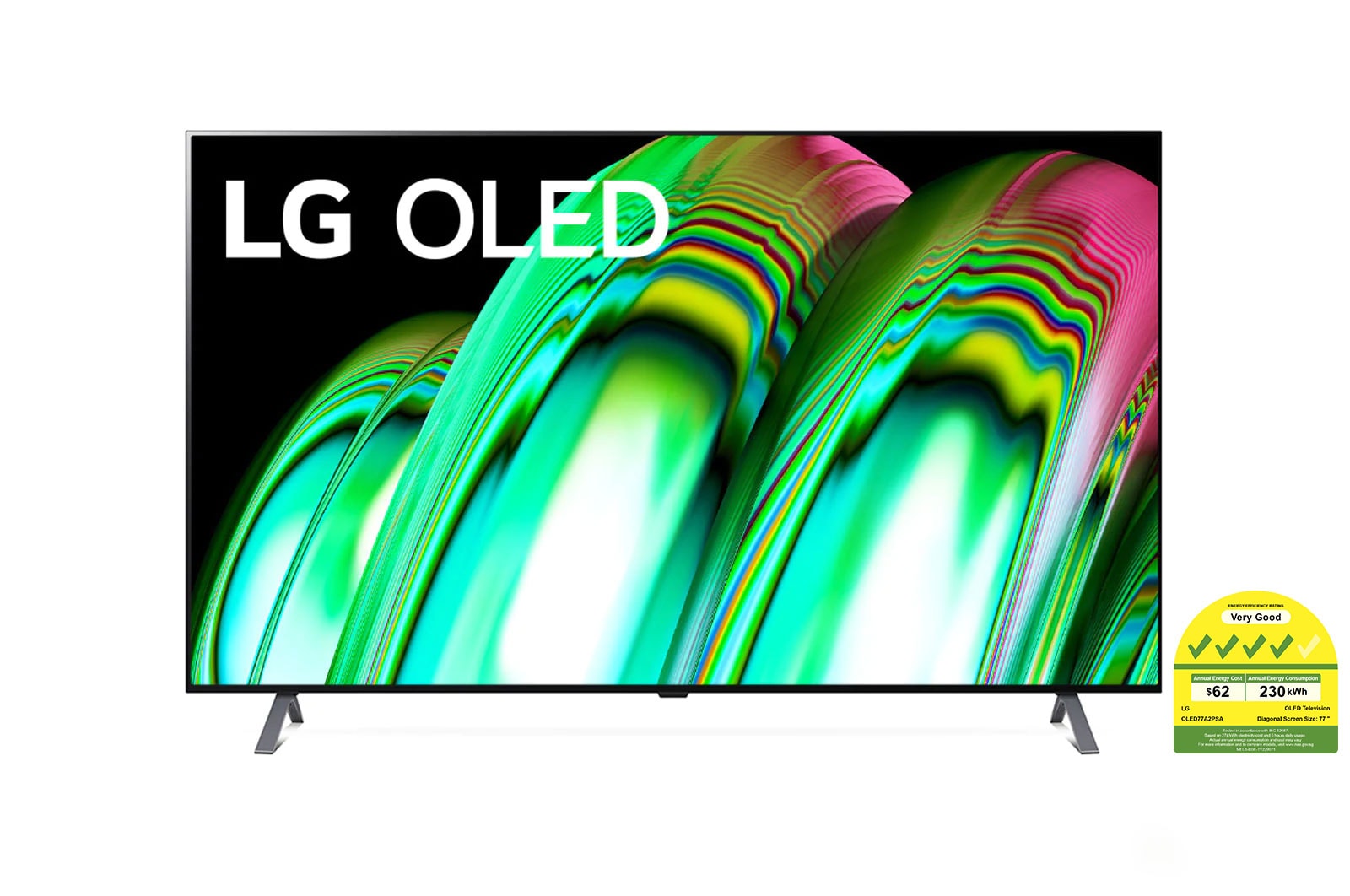 LG OLED TV A2 77 inch 4K Smart TV | Wall mounted TV | TV wall design | Ultra HD 4K resolution | AI ThinQ, OLED77A2PSA
