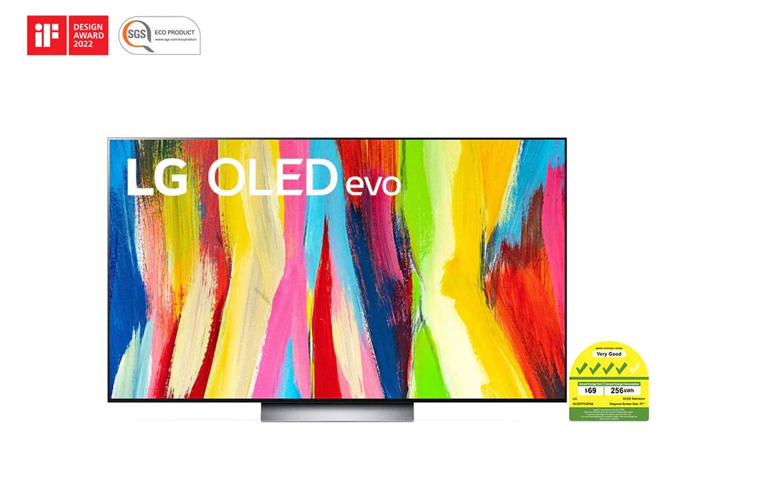 LG OLED evo C2 77 inch TV 4K Smart TV | Wall mounted TV | TV wall design | Ultra HD 4K resolution | AI ThinQ, OLED77C2PSA