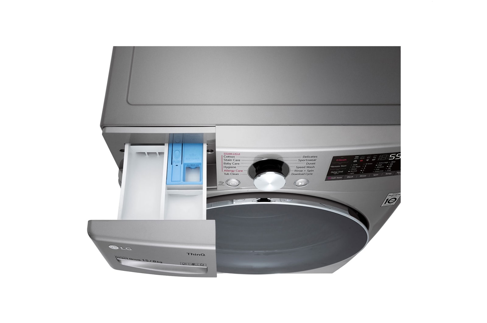 LG Front Load Washer Dryer with AI Direct Drive™, 15/8KG, F2515RTGV