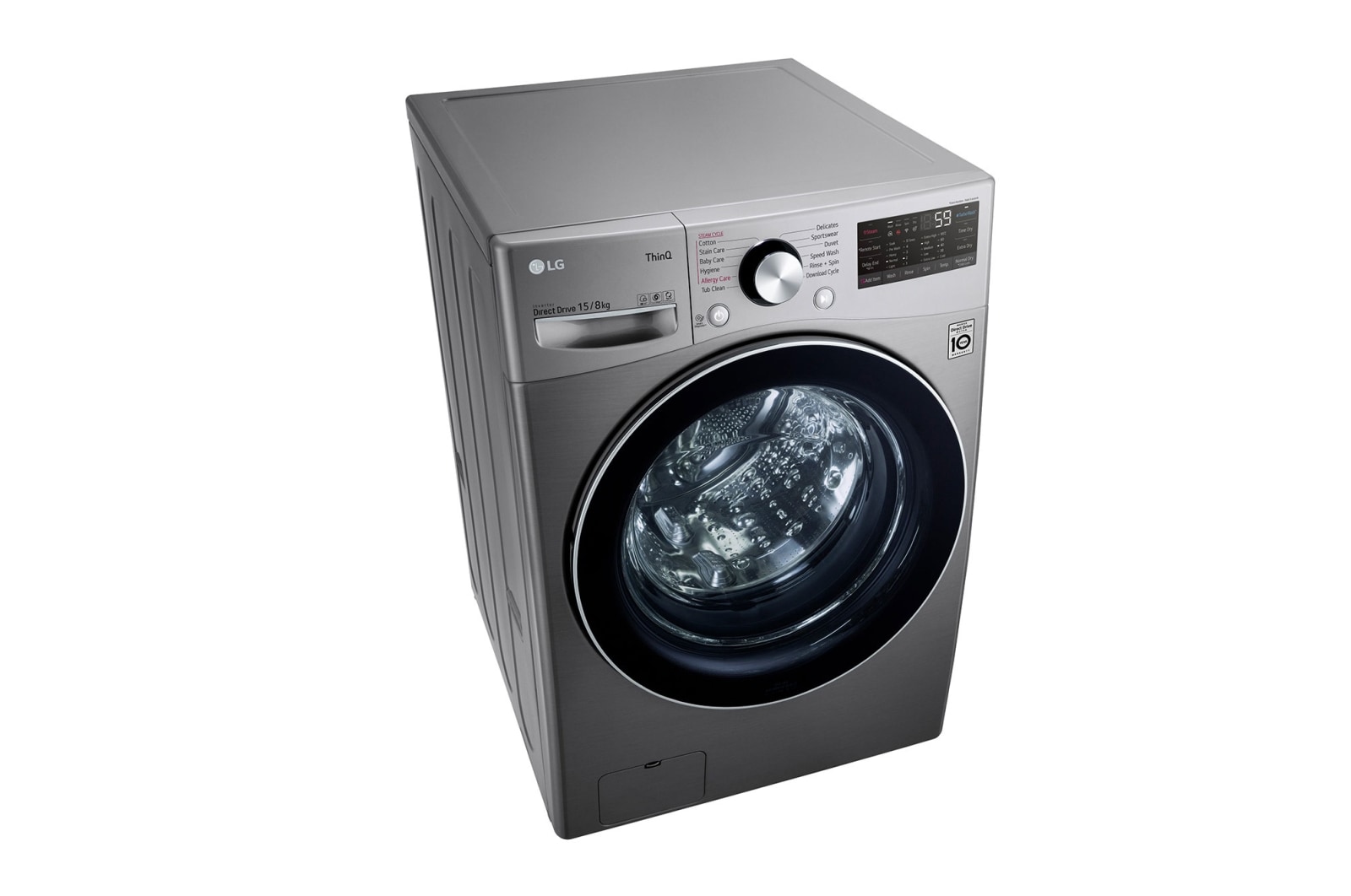 LG Front Load Washer Dryer with AI Direct Drive™, 15/8KG, F2515RTGV