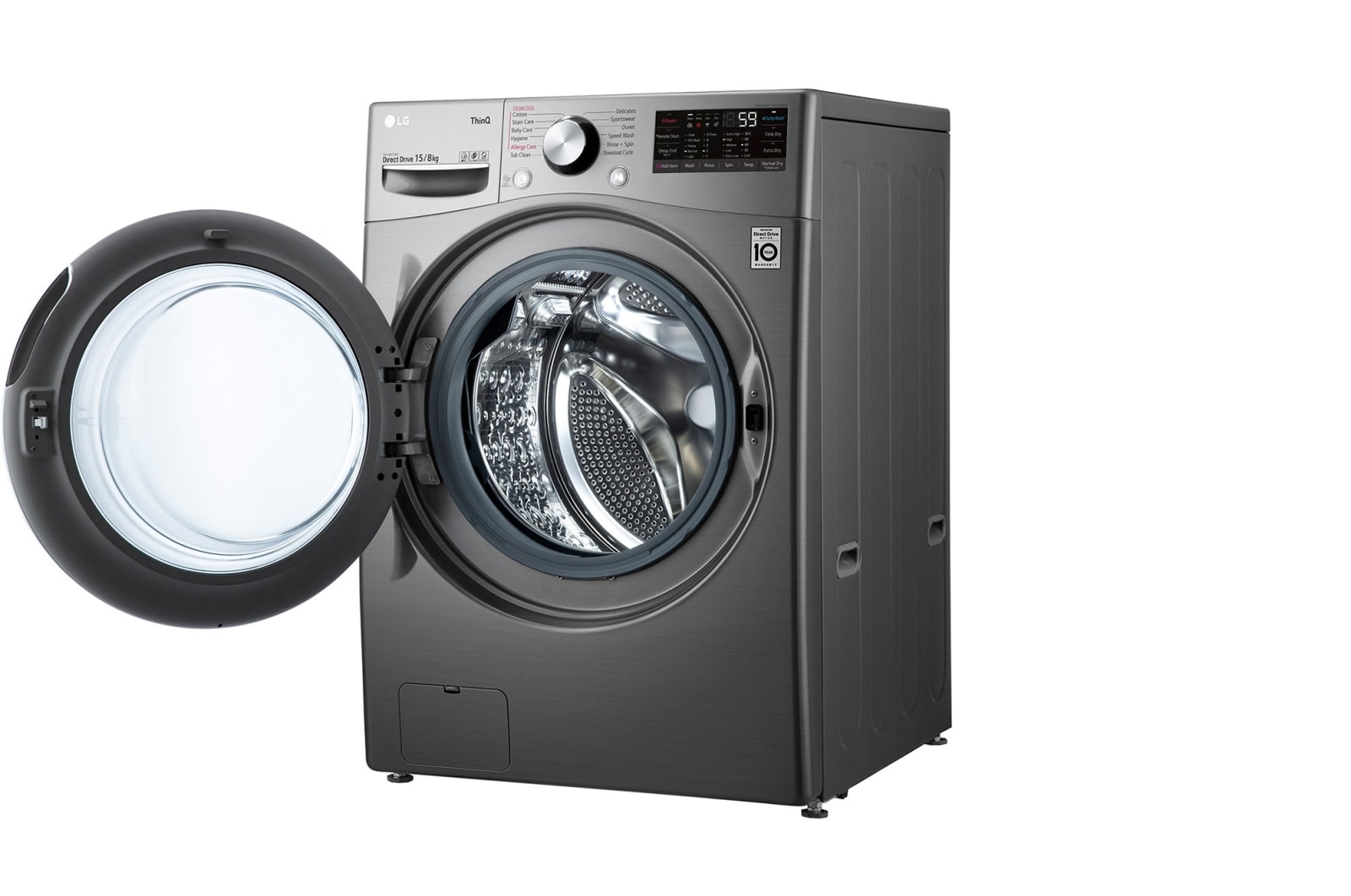 LG Front Load Washer Dryer with AI Direct Drive™, 15/8KG, F2515RTGV