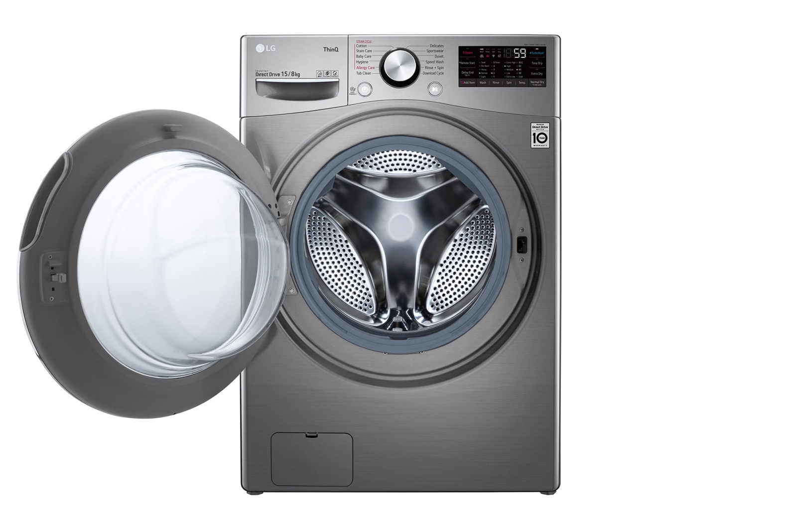LG Front Load Washer Dryer with AI Direct Drive™, 15/8KG, F2515RTGV