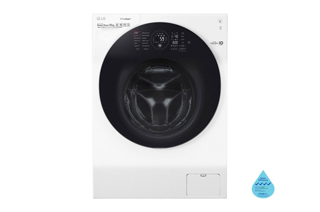LG 12kg, Front Load Smart Washing Machine with Inverter Direct Drive, FG1612S3W