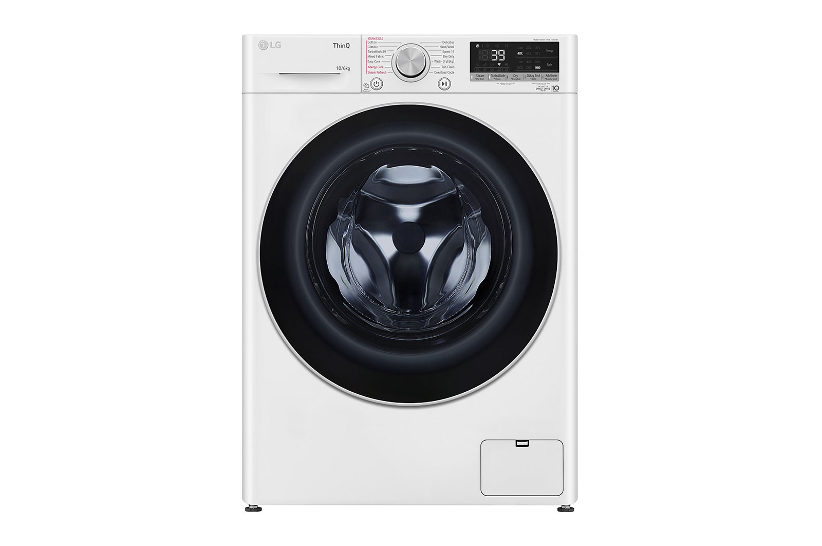 LG 10/6kg, AI Direct Drive Front Load Washer Dryer, FV1410H3W