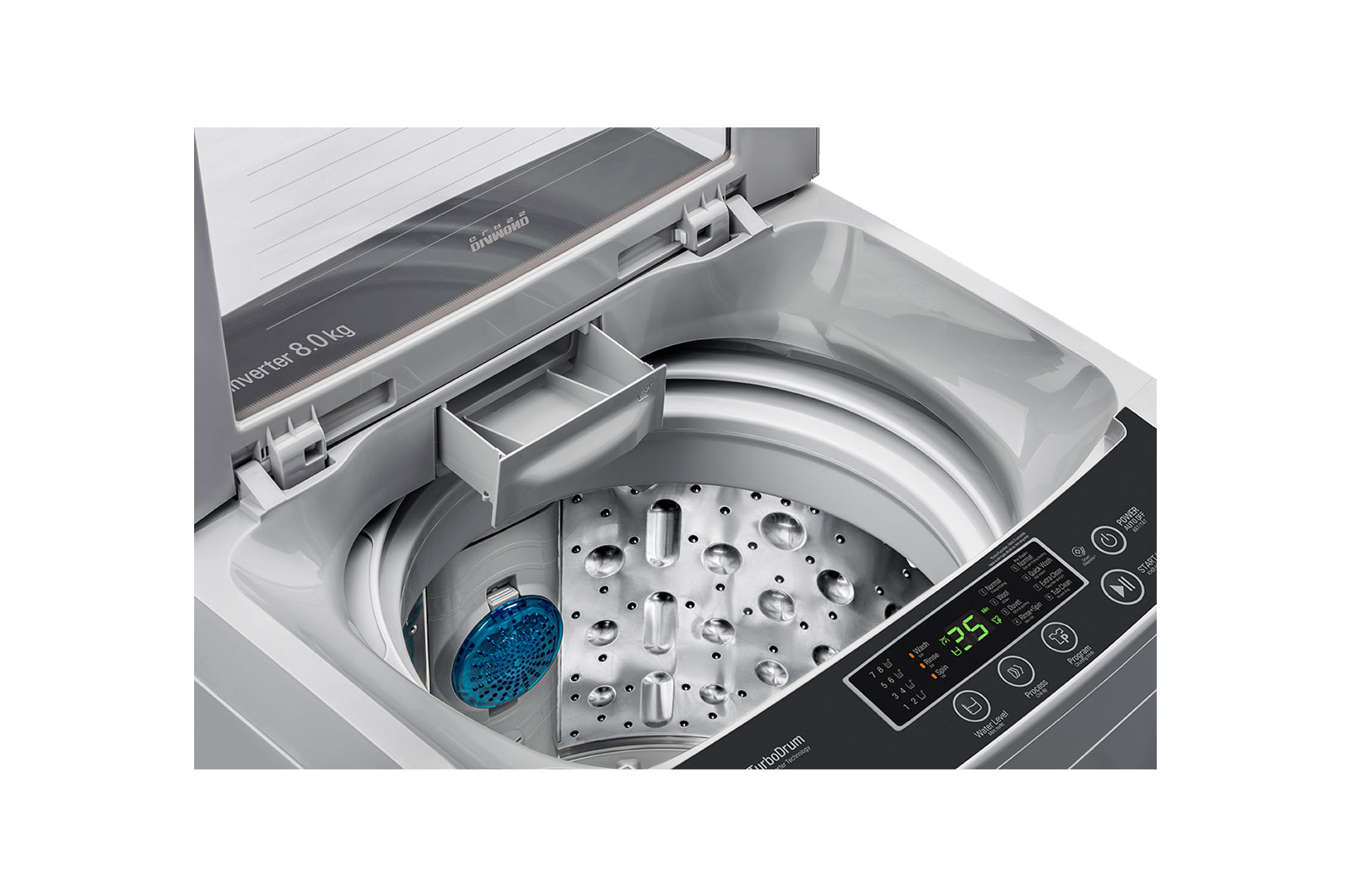 LG 8kg, Smart Inverter Top Load Washing Machine, T2108VSPM2