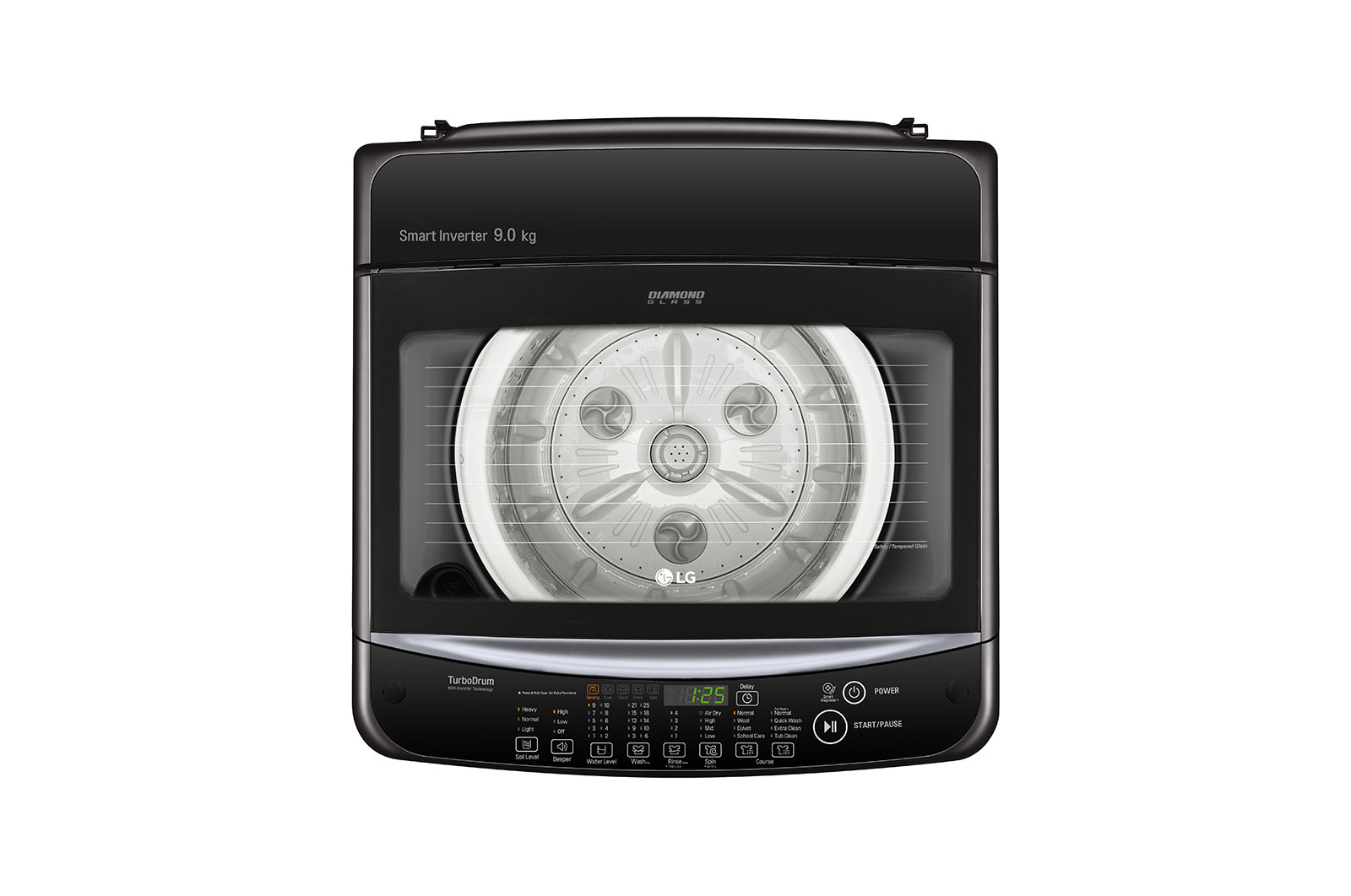 LG Smart Inverter Top Load Washing Machine, 9KG, Black, T2109VSAB