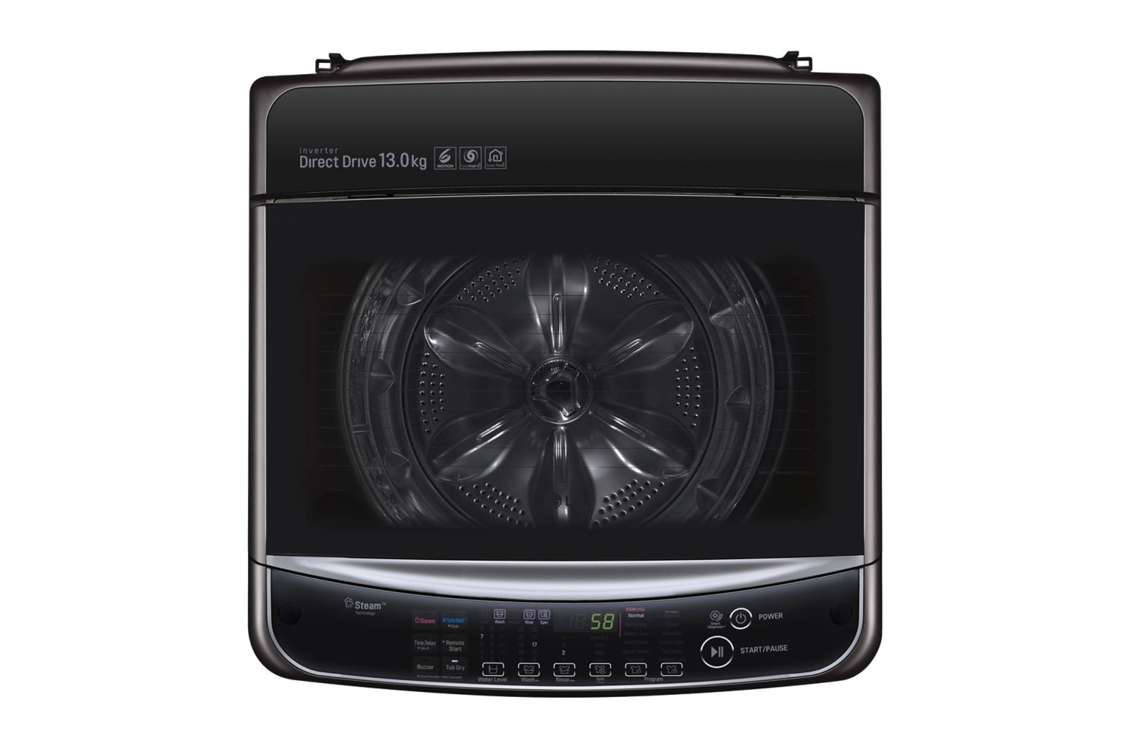 LG TurboWash3D™ Top Load Washing Machine, 13KG, Black, TH2113SSAK