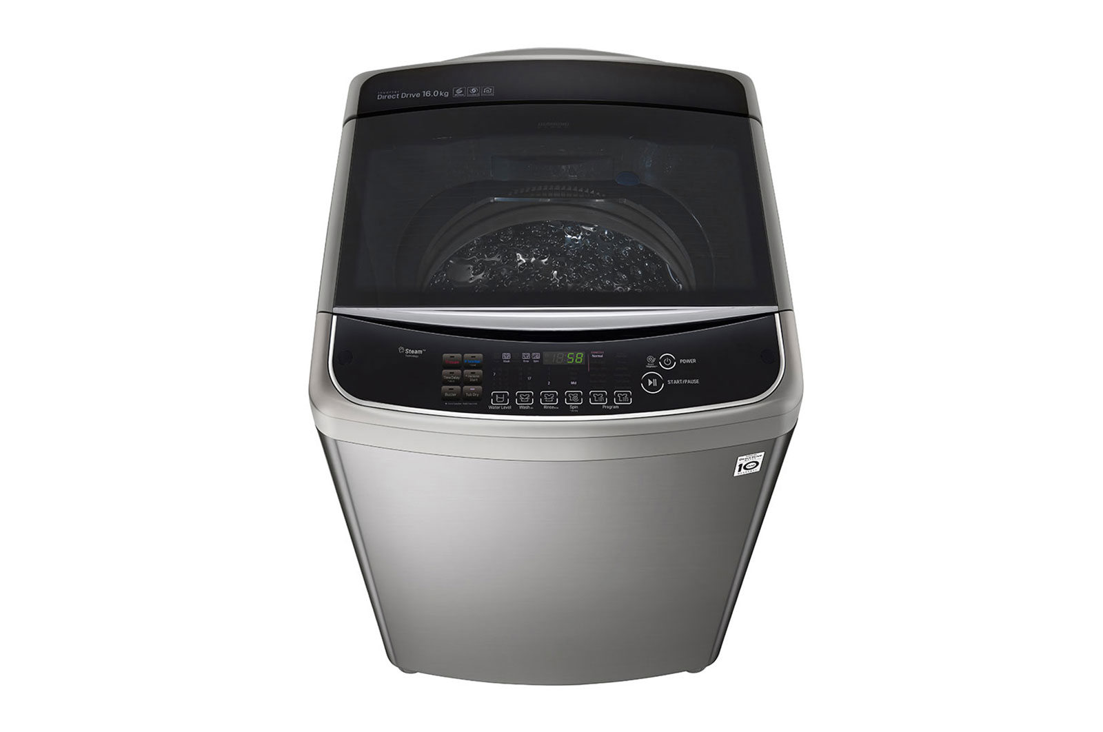LG TurboWash3D™ Top Load Washing Machine, 16KG, Silver, TH2516SSAV