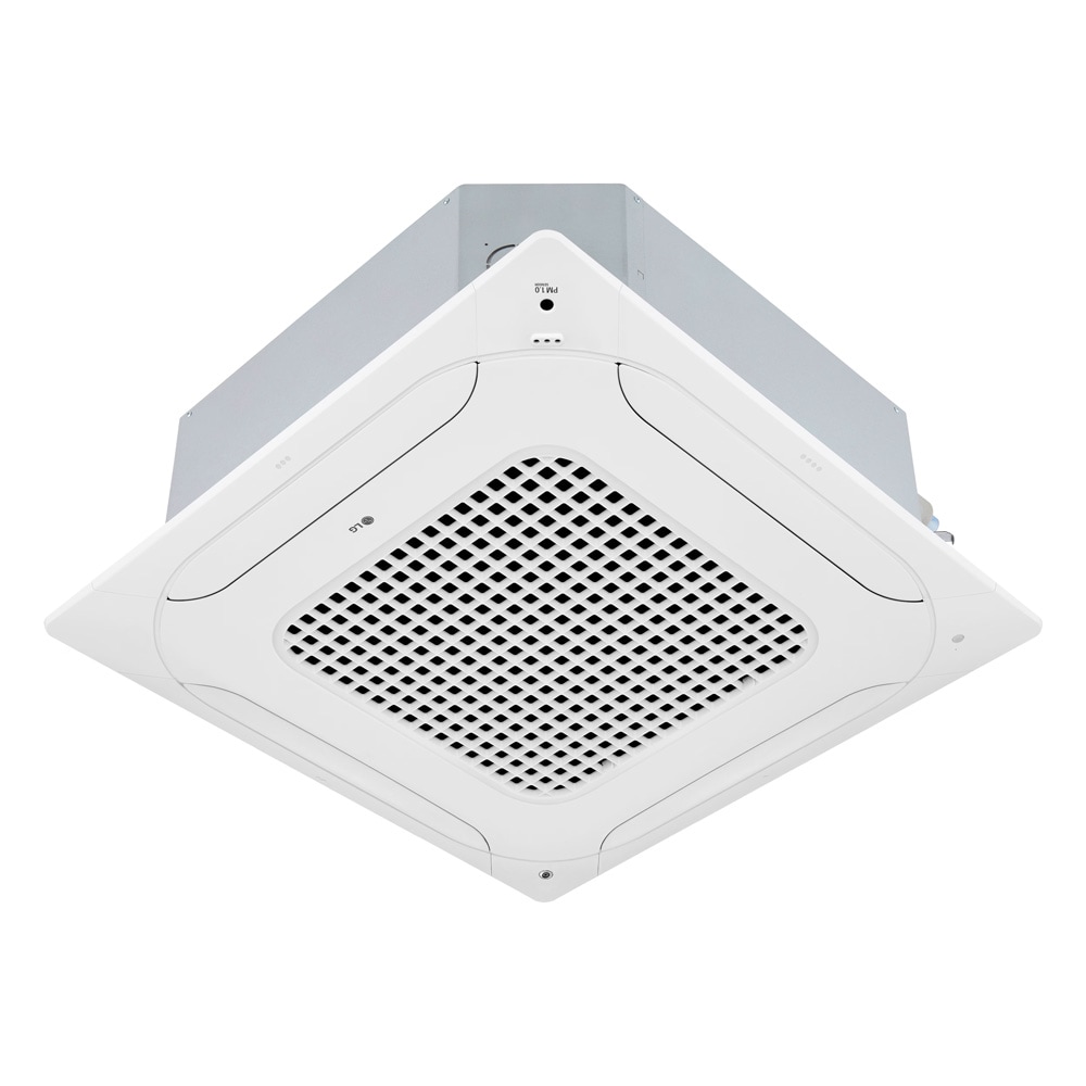 LG Ceiling Mounted Cassette, square shape, is displayed.	