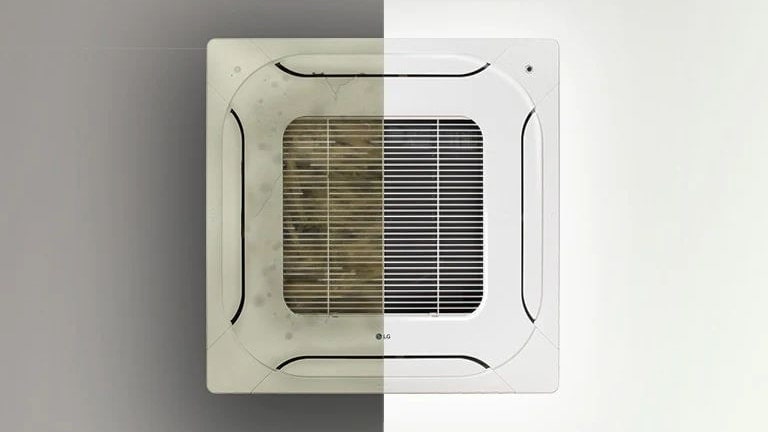 Contrast of old panels on the left and fresh new panels on the right.