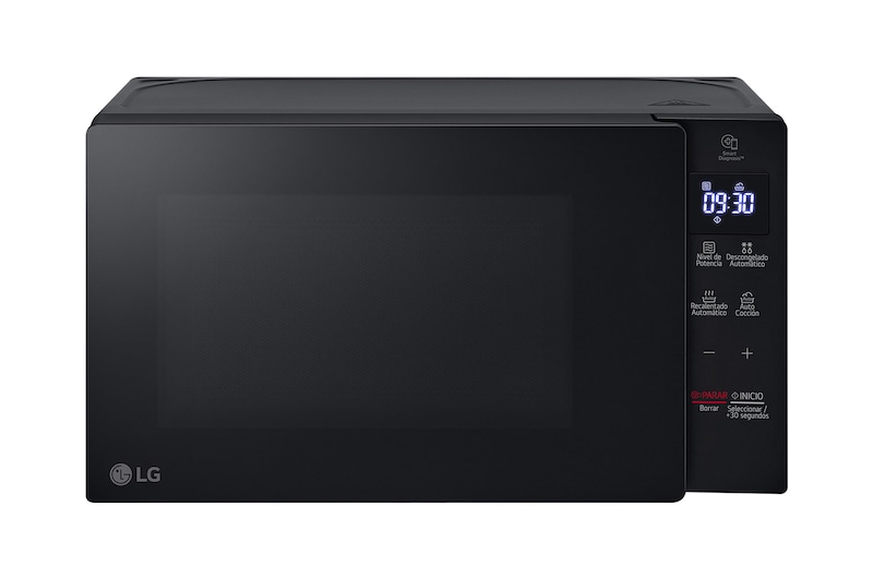 Front view of LG 20L NeoChef® Microwave Oven in Black, MS2032GAS