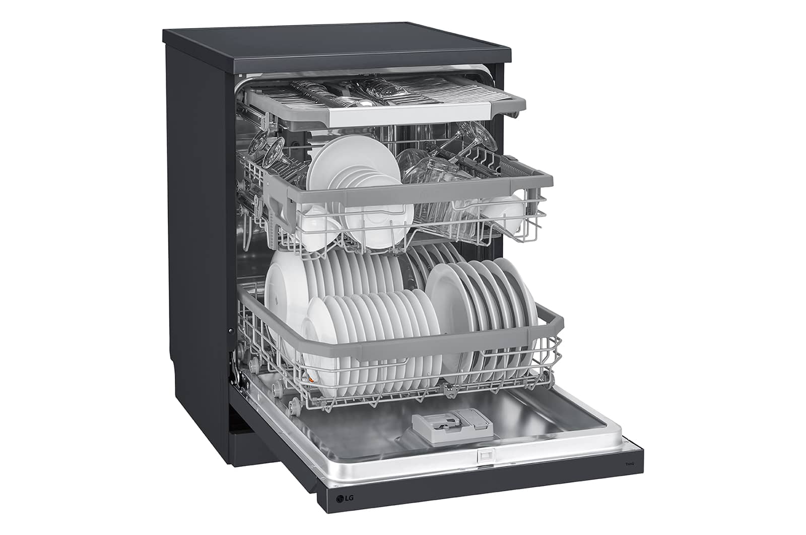 LG Front Control Smart Wi-fi Enabled Dishwasher in Matt Black, DFC425FM