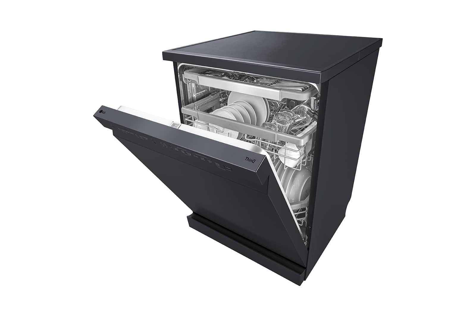 LG Front Control Smart Wi-fi Enabled Dishwasher in Matt Black, DFC425FM