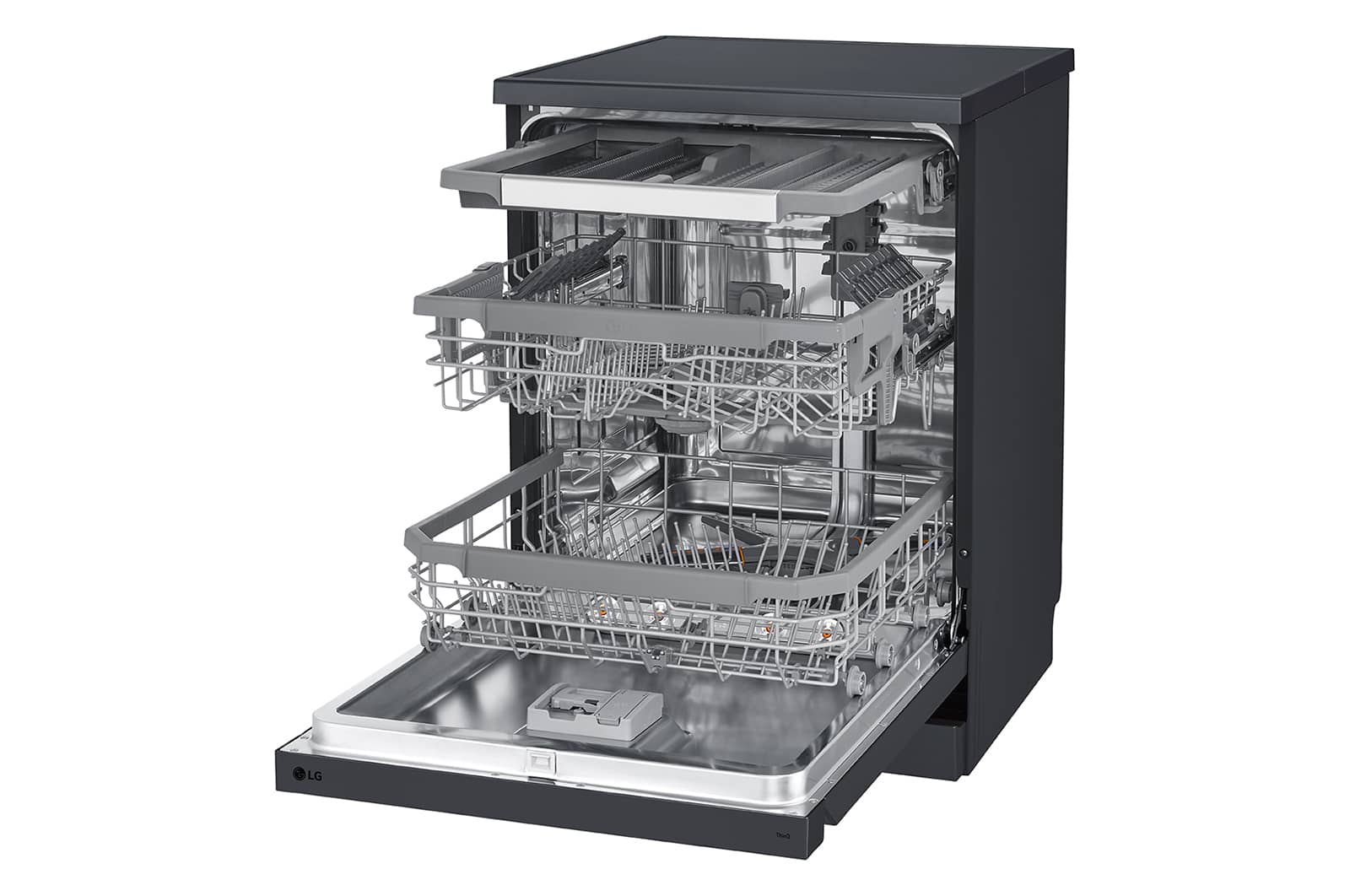 LG Front Control Smart Wi-fi Enabled Dishwasher in Matt Black, DFC425FM