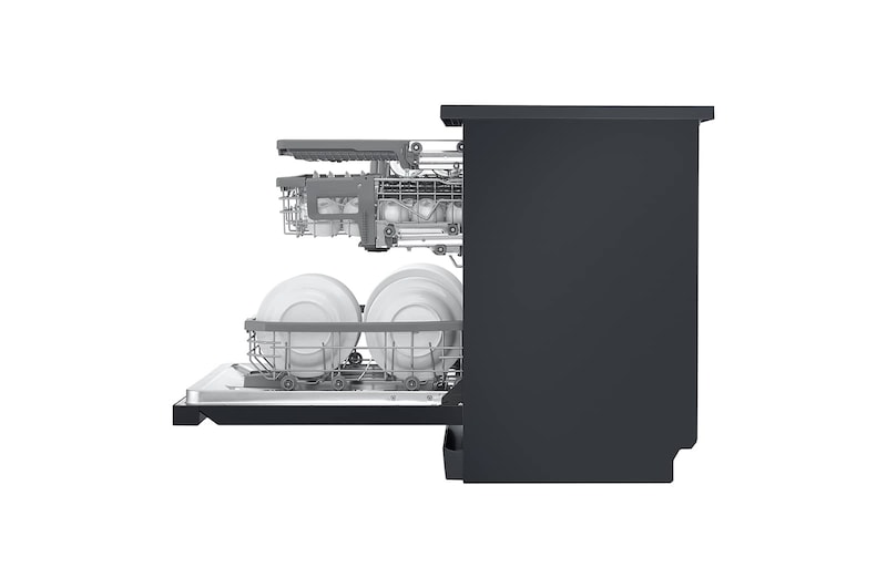 LG Front Control Smart Wi-fi Enabled Dishwasher in Matt Black, DFC425FM