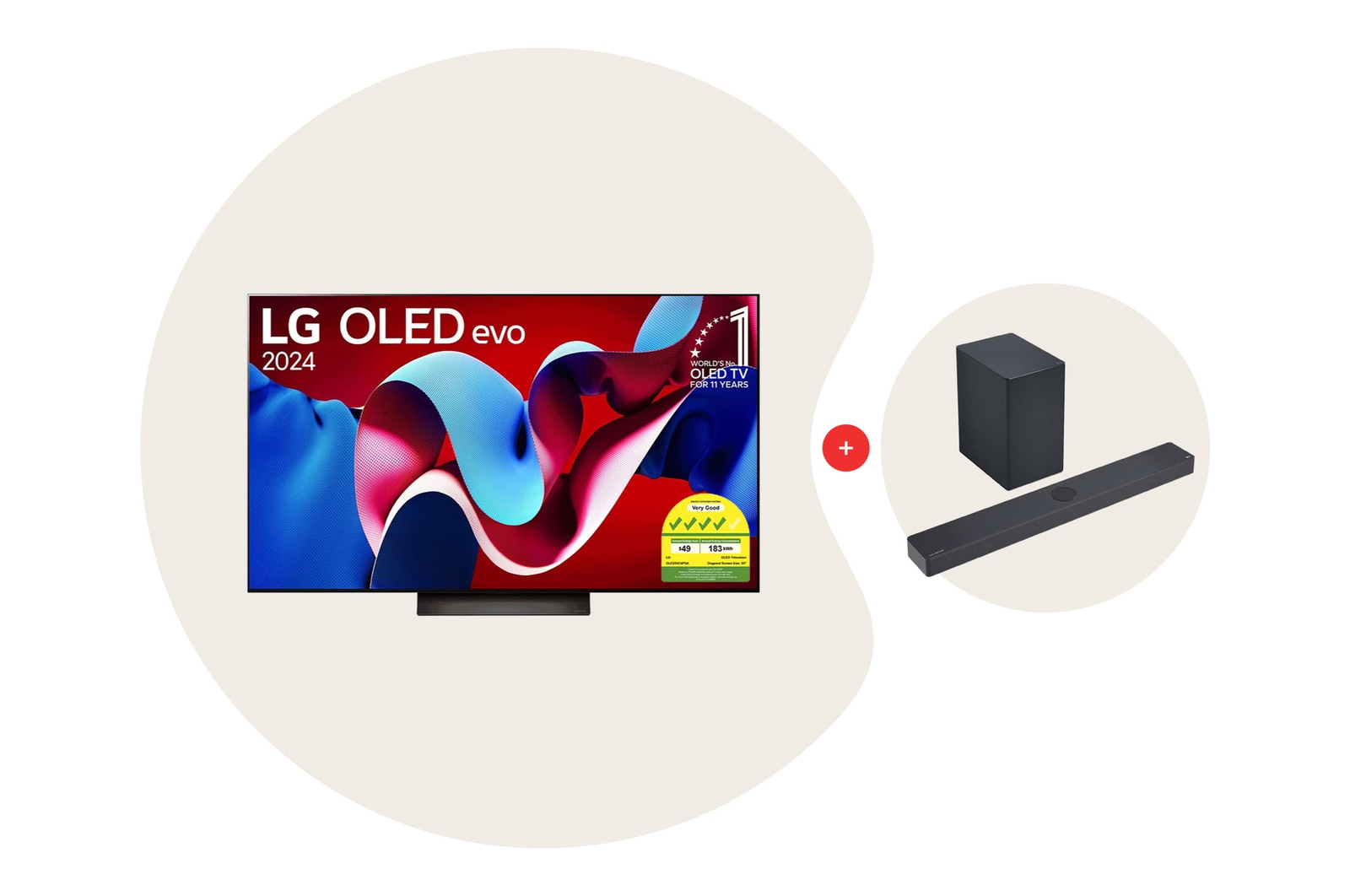 Front view with sound bar