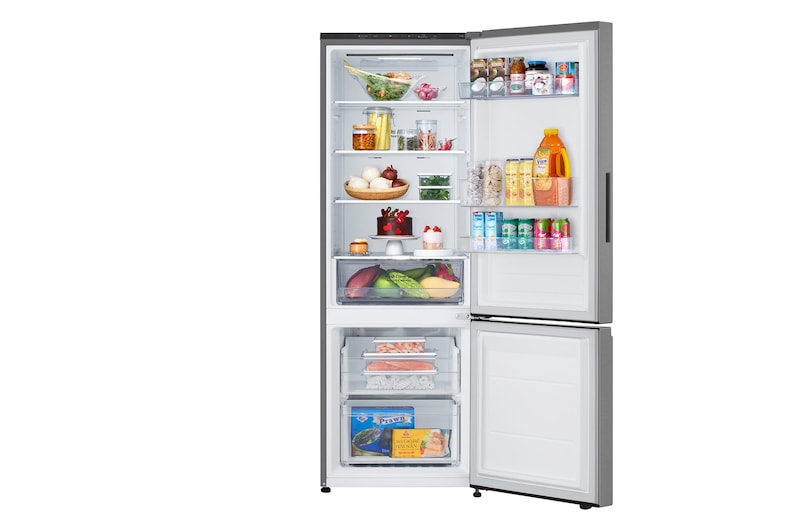 LG 335L Bottom Freezer Refrigerator with Smart Inverter Compressor in Prime Silver, GB-B3354PY