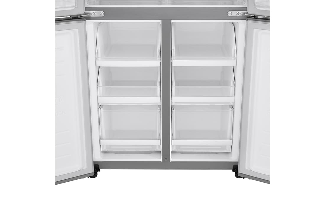 LG 464L Multi Door Refrigerator with Smart Inverter Compressor™ in Platinum Silver, GF-B4533PZ