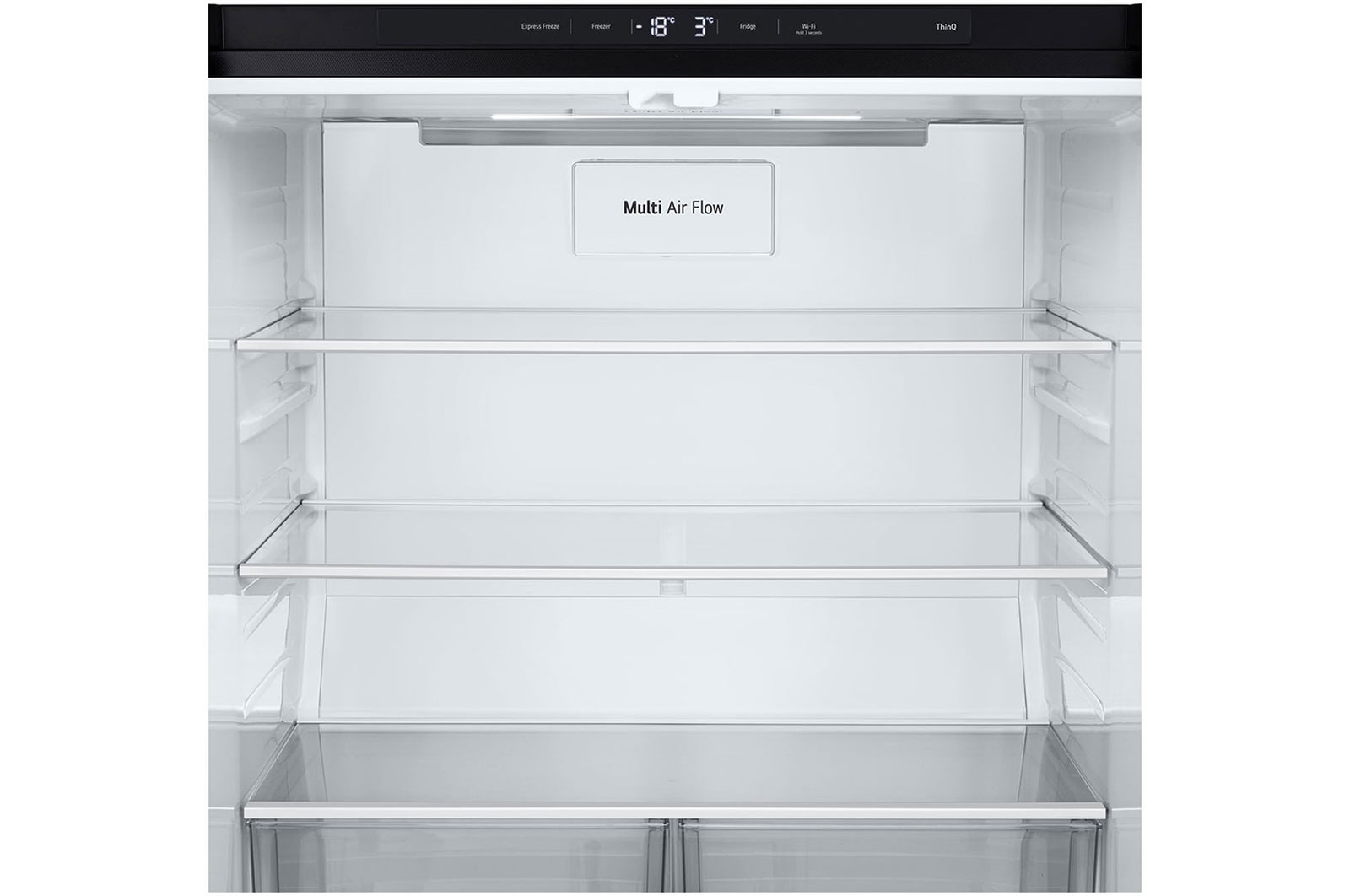 LG 464L Multi Door Refrigerator with Smart Inverter Compressor™ in Essence Matte Black, GF-B4544EP