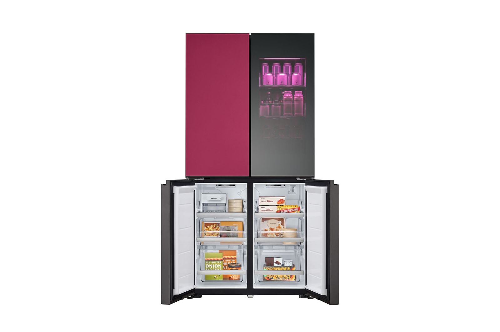 LG 527L InstaView® Fridge with MoodUP™ LED Colour Panels, GF-Q527MU