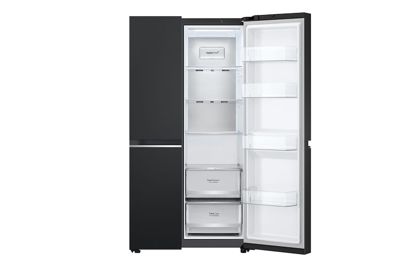 LG 647L Side by Side Refrigerator with Smart Inverter Compressor™ in Essence Matte Black, GS-B6473EP