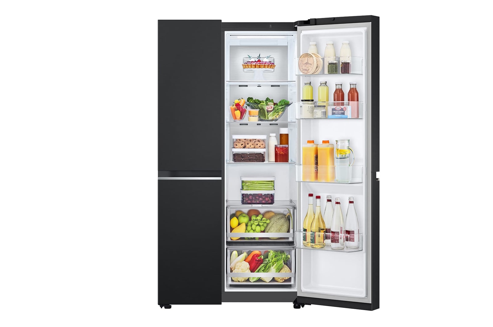 LG 647L Side by Side Refrigerator with Smart Inverter Compressor™ in Essence Matte Black, GS-B6473EP