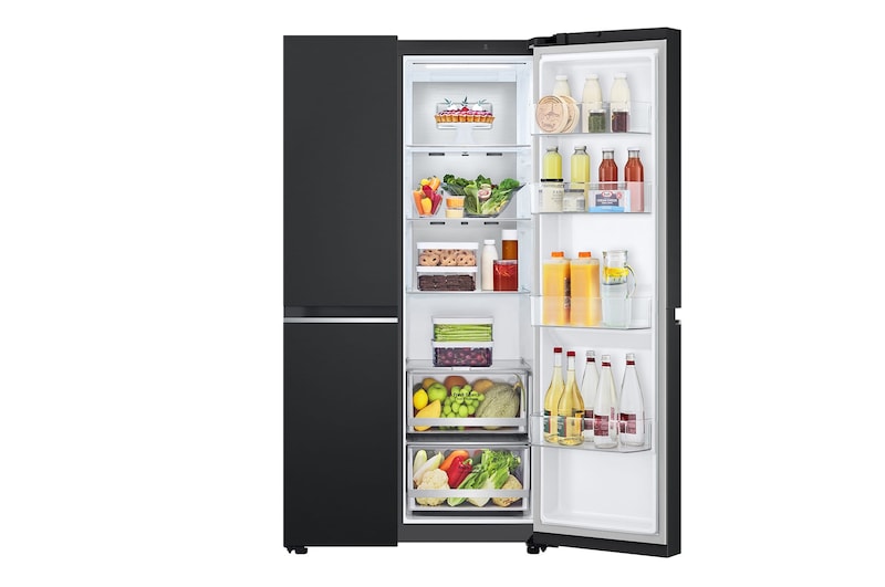 LG 647L Side by Side Refrigerator with Smart Inverter Compressor™ in Essence Matte Black, GS-B6473EP