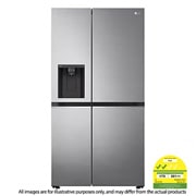 LG 617L side-by-side-fridge with Smart Inverter Compressor™ in Platinum Silver, GS-L6172PZ