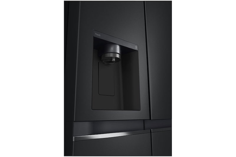 LG 617L side-by-side-fridge with Smart Inverter Compressor™ in Matt Black, GS-L6473EP