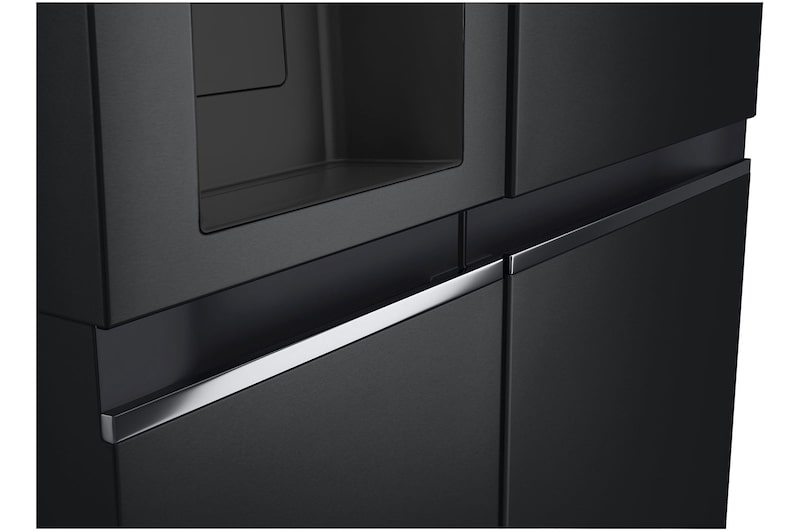 LG 617L side-by-side-fridge with Smart Inverter Compressor™ in Matt Black, GS-L6473EP