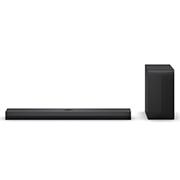 Front view of LG Soundbar S70TY and subwoofer