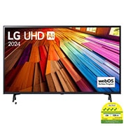 Front view of UT80 with LG UHD AI ThinQ, and 2024 on screen