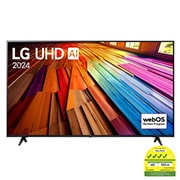 Front view of UT80 with LG UHD AI ThinQ, and 2024 on screen