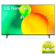 LG NanoCell TV NANO75 43 inch 4K Smart TV | Small TV | Ultra HD 4K resolution | AI ThinQ with HDR10 Pro, 43NANO75SQA