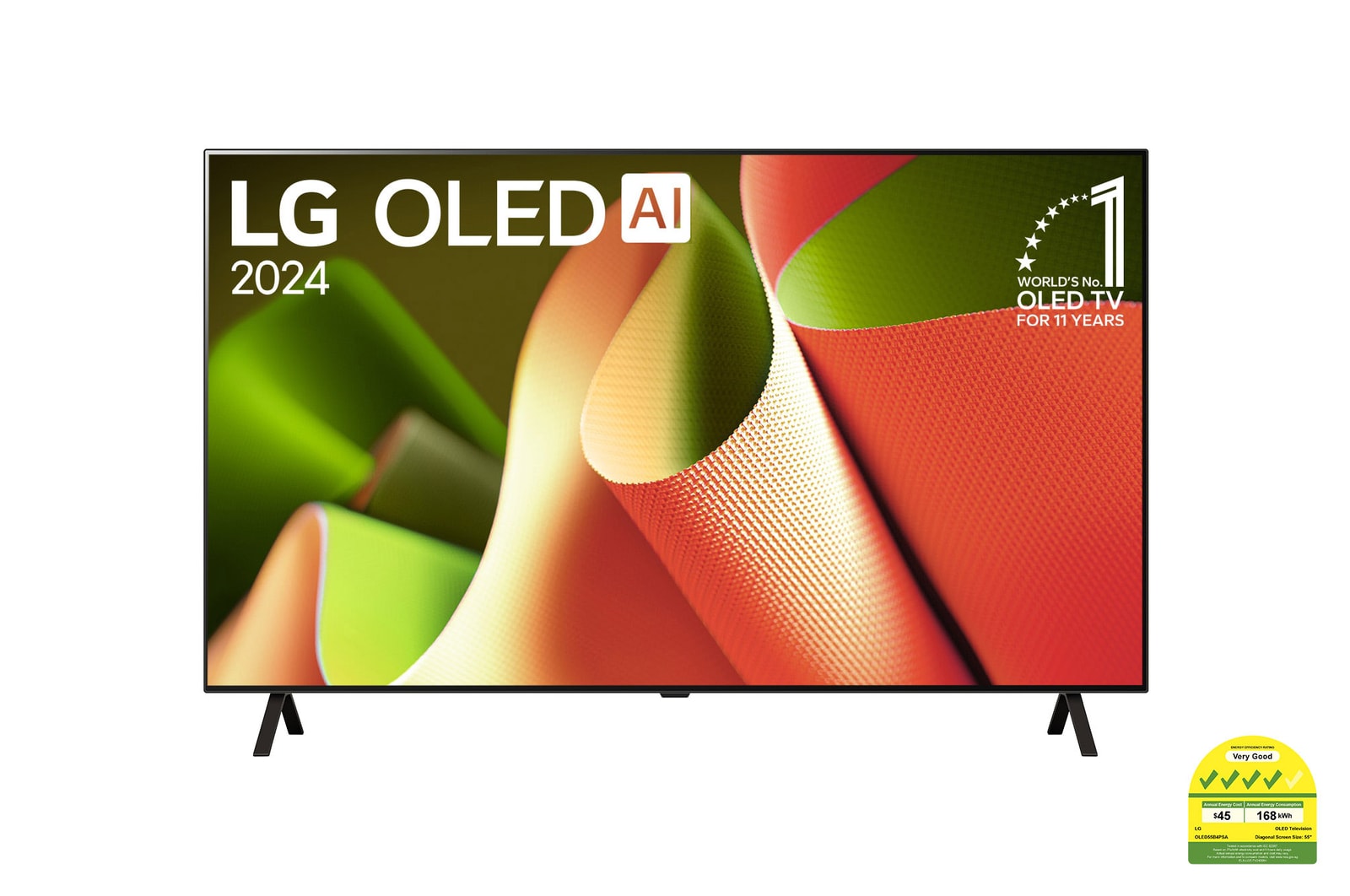 LG OLED TV B4 55 inch 4K Smart TV 2024 | Wall mounted | TV stand | TV wall  design | Ultra HD 4K resolution | AI ThinQ™