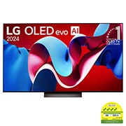 Front view with LG OLED evo and 11 Years World No.1 OLED Emblem on screen