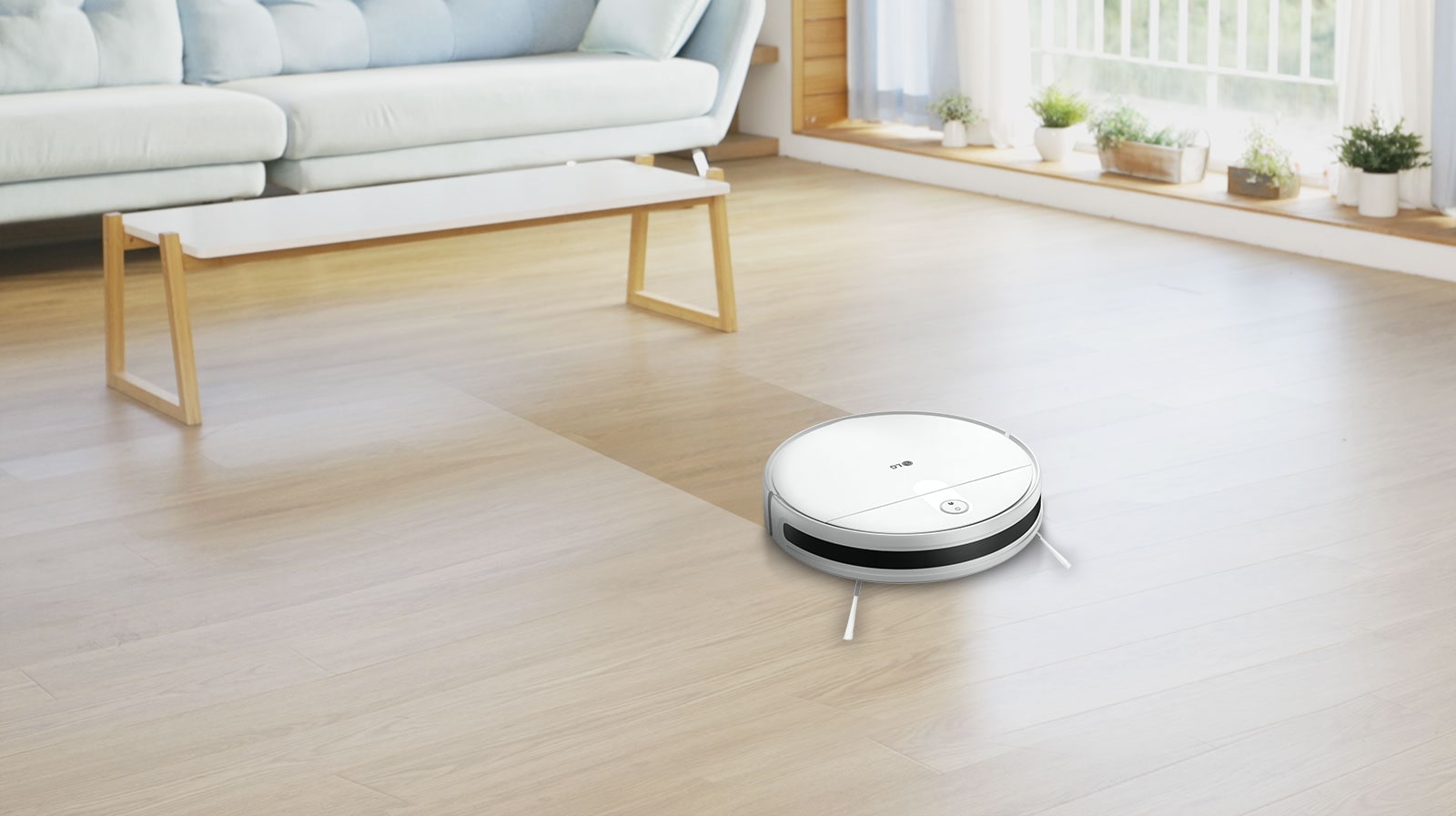 Vacuum and mop functions operate simultaneously, helping you save time