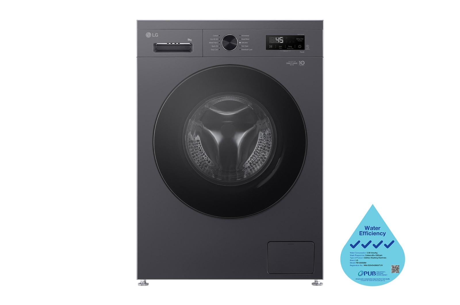 LG 9kg Front Load Washing Machine, FB1209S6M