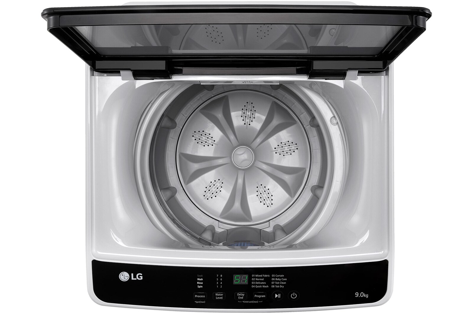 LG 8KG Top Load Washing Machine, Gray, T2108NT1G