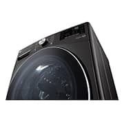 LG 21/12kg, AI Direct Drive Front Load Washer Dryer in Black Steel, F2721HVRB