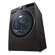 LG 21/12kg, AI Direct Drive Front Load Washer Dryer in Black Steel, F2721HVRB