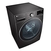 LG 21/12kg, AI Direct Drive Front Load Washer Dryer in Black Steel, F2721HVRB