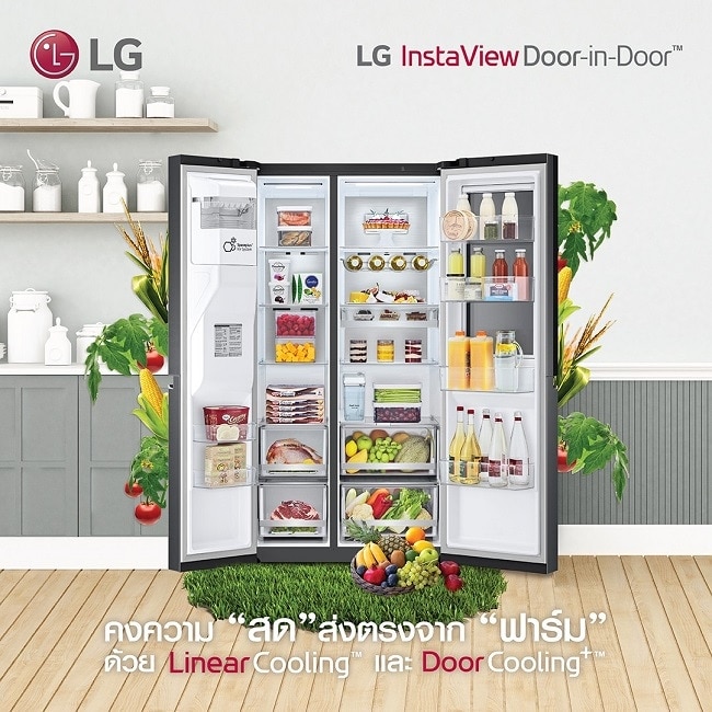 ภาพภายในของตู้เย็น LG Instaview Door-in-Door 