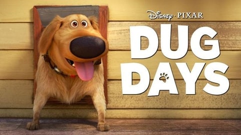 หมาดั๊กในเรื่อง DUG DAYS กำลังแลบลิ้น