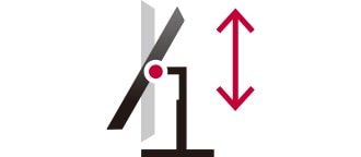 Neigungsverstellbarer Ständer im Bereich von -5 Grad bis 15 Grad