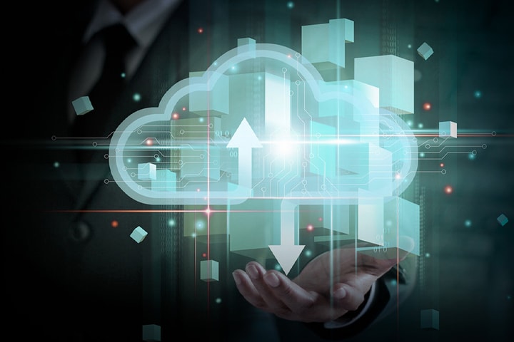 รูปภาพนามธรรมที่แสดงฟีเจอร์โซลูชันบนคลาวด์ของ LG ConnectedCare